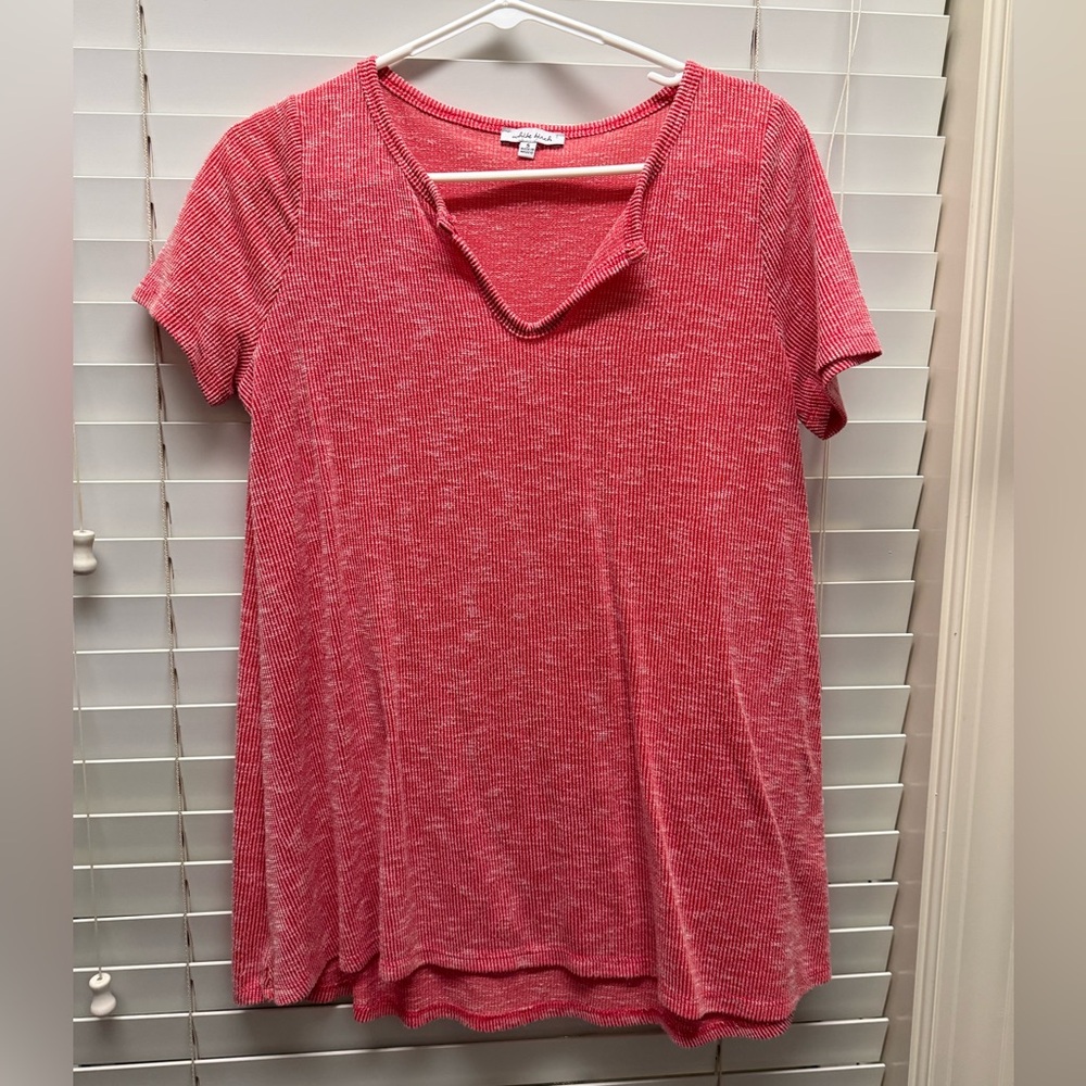 White Birch Red Short Sleeve Tee